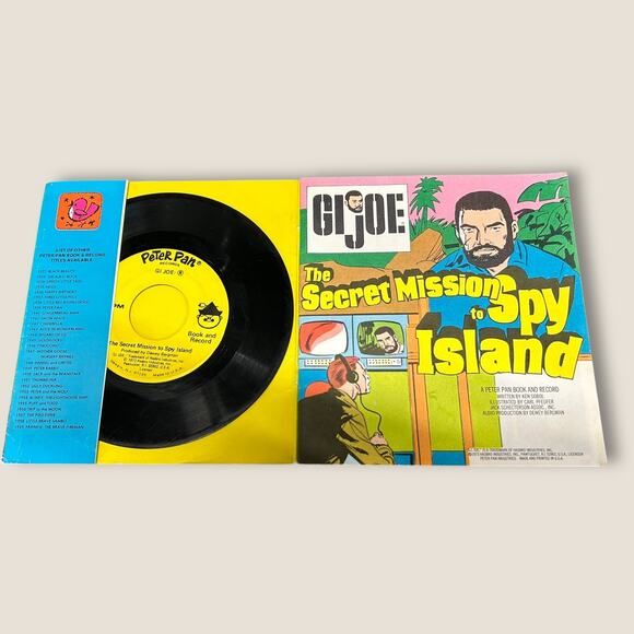 2 G.I. Joe Book & Record Sets – Mummy’s Tomb + Spy Island – 1970s - Picture 5 of 5